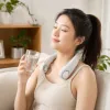 The white neck-mounted cold air blower is a portable cooling mini fan, a summer cooling wonder details Picture